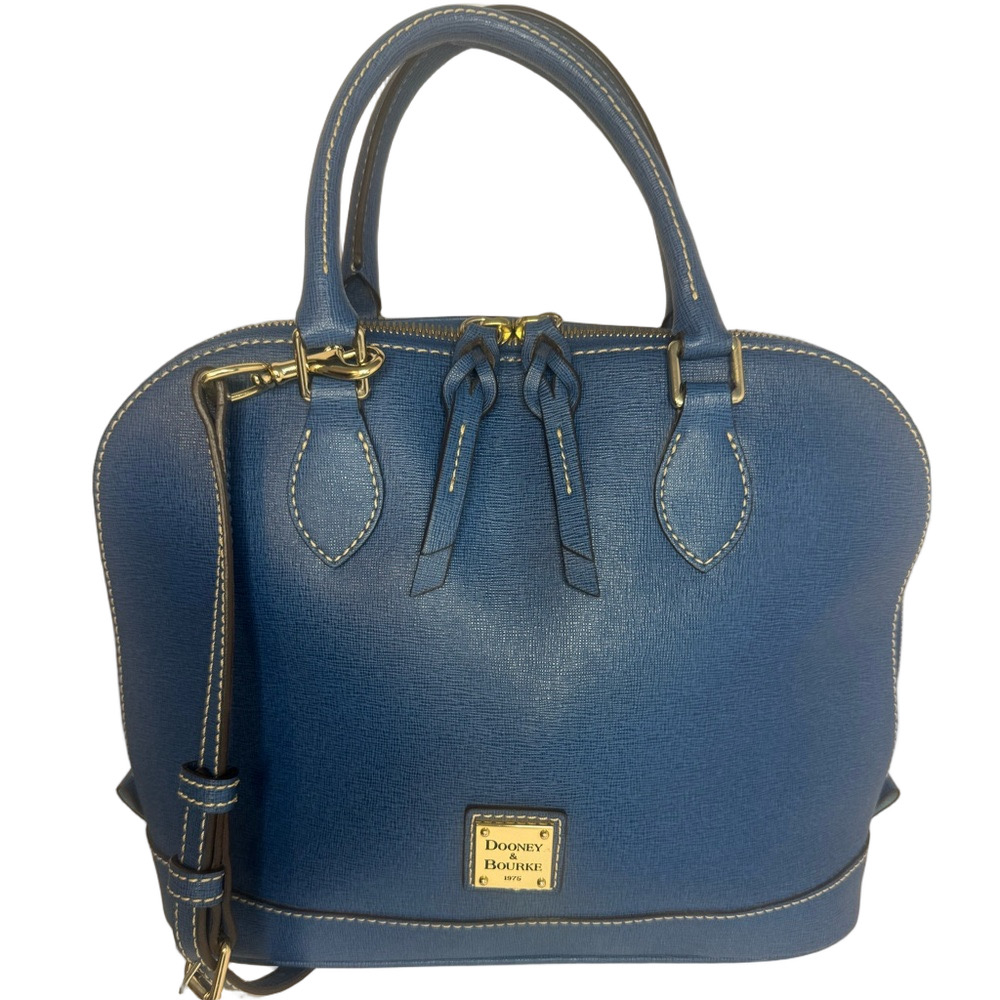 #214 Dooney & Bourke Zip Zip Saffiano Satchel Shoulder Bag